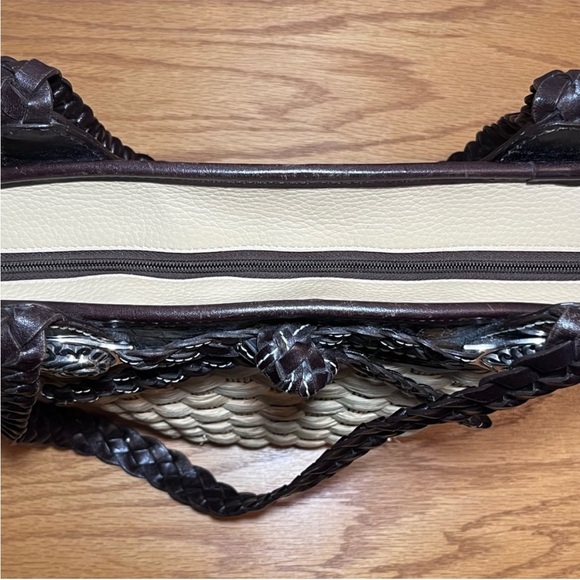 Brighton Candice Straw and Leather Shoulder Bag - Picture 12 of 12